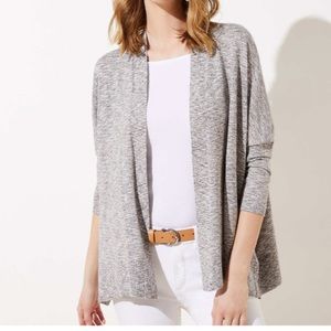 LOFT Shimmer Open Poncho Sweater
